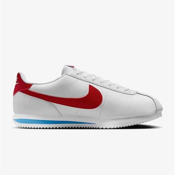 Nike Other - Nike Cortez '72 White Red Swoosh Blue Stripe Lace-Up Sneakers US 11